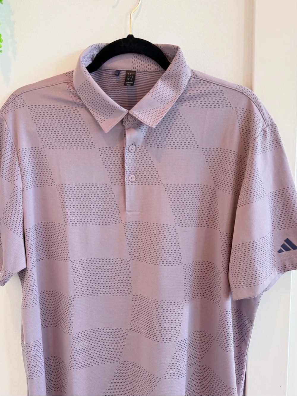 adidas Lavender Short-Sleeve Performance Polo